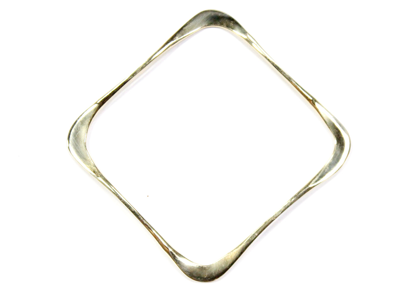 Square Bangle Bracelet in Brass