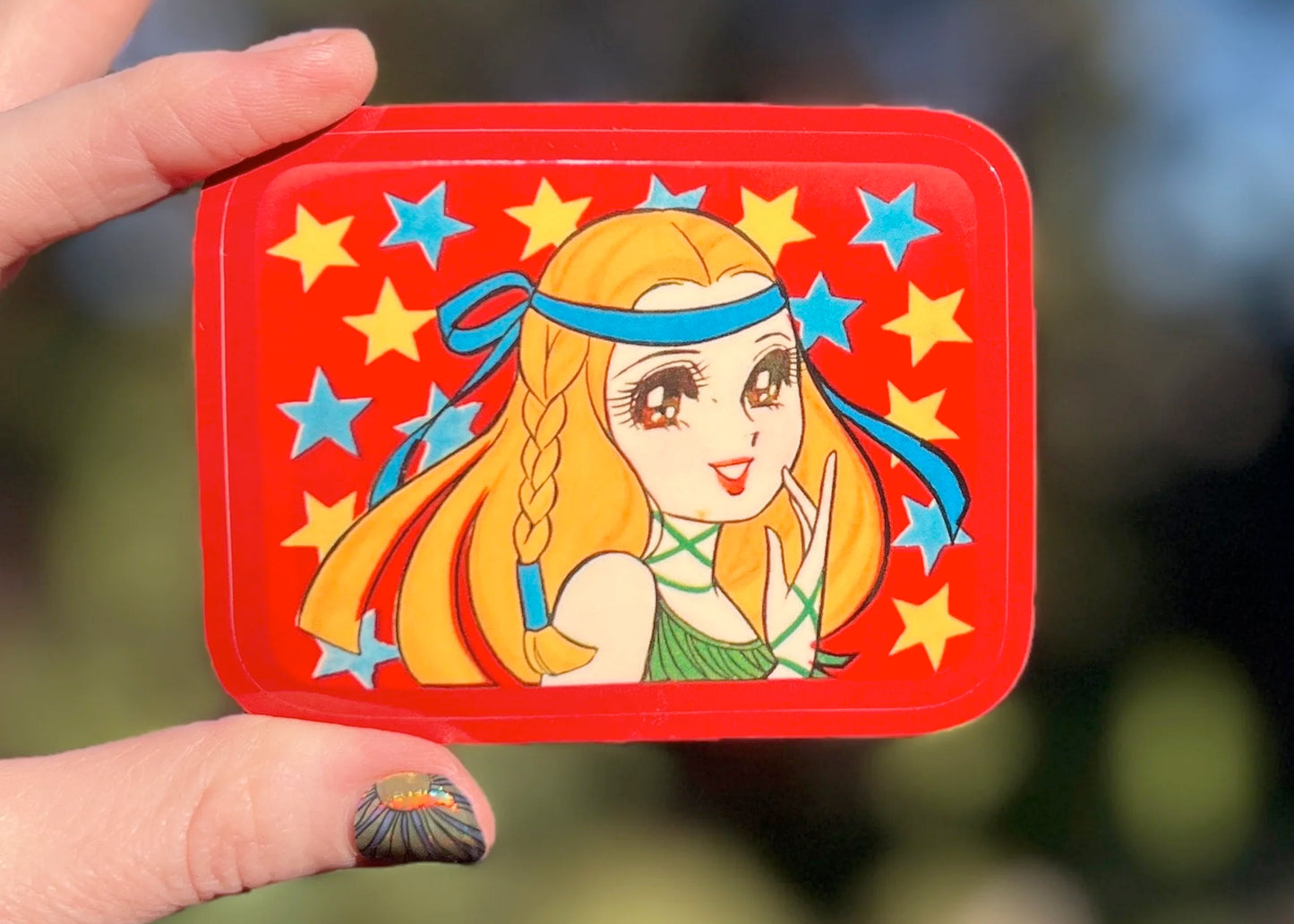 Manga Star Girl Sticker