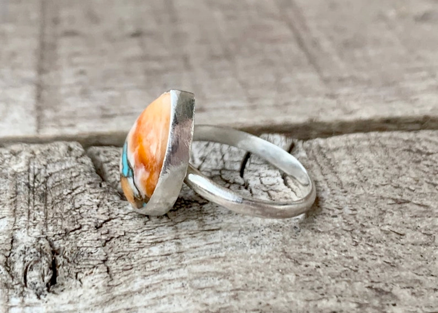 Teardrop Ring in Spiny Turquoise