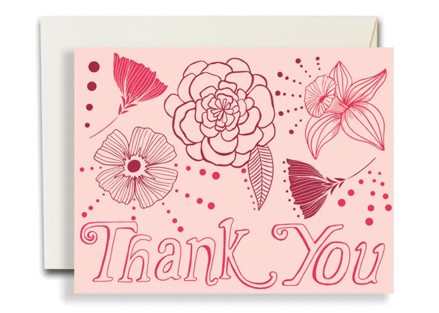 Thank You Pink Flowers Card