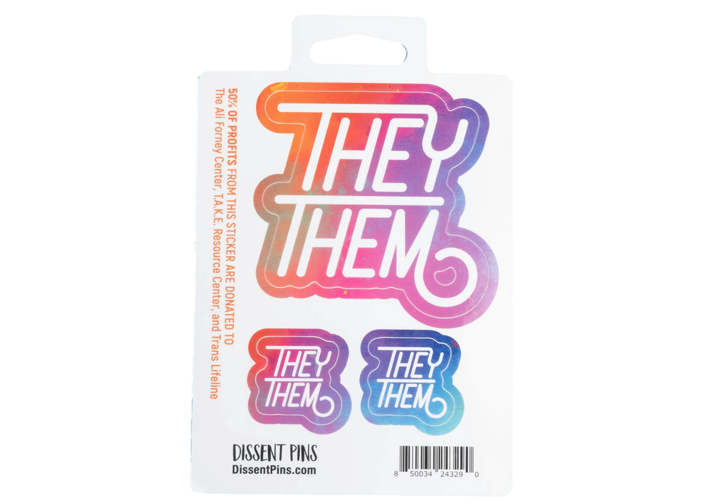 They Them Pronoun Sticker Sheet