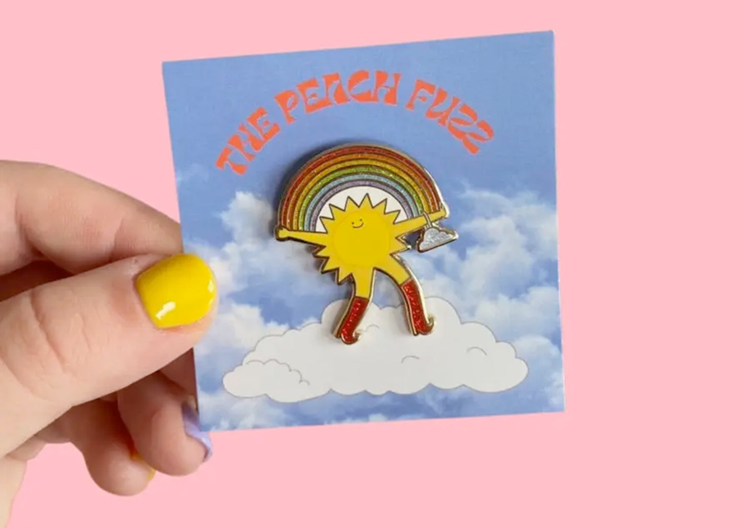 Walking On Sunshine Enamel Pin