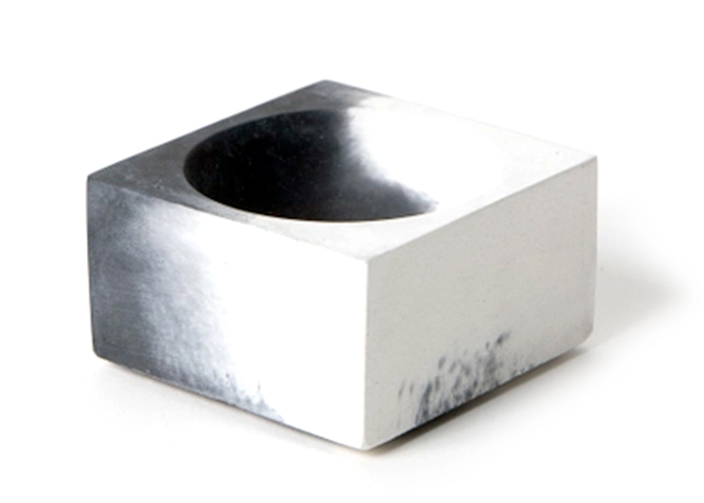 Square Incense Holder in Black & White Marble