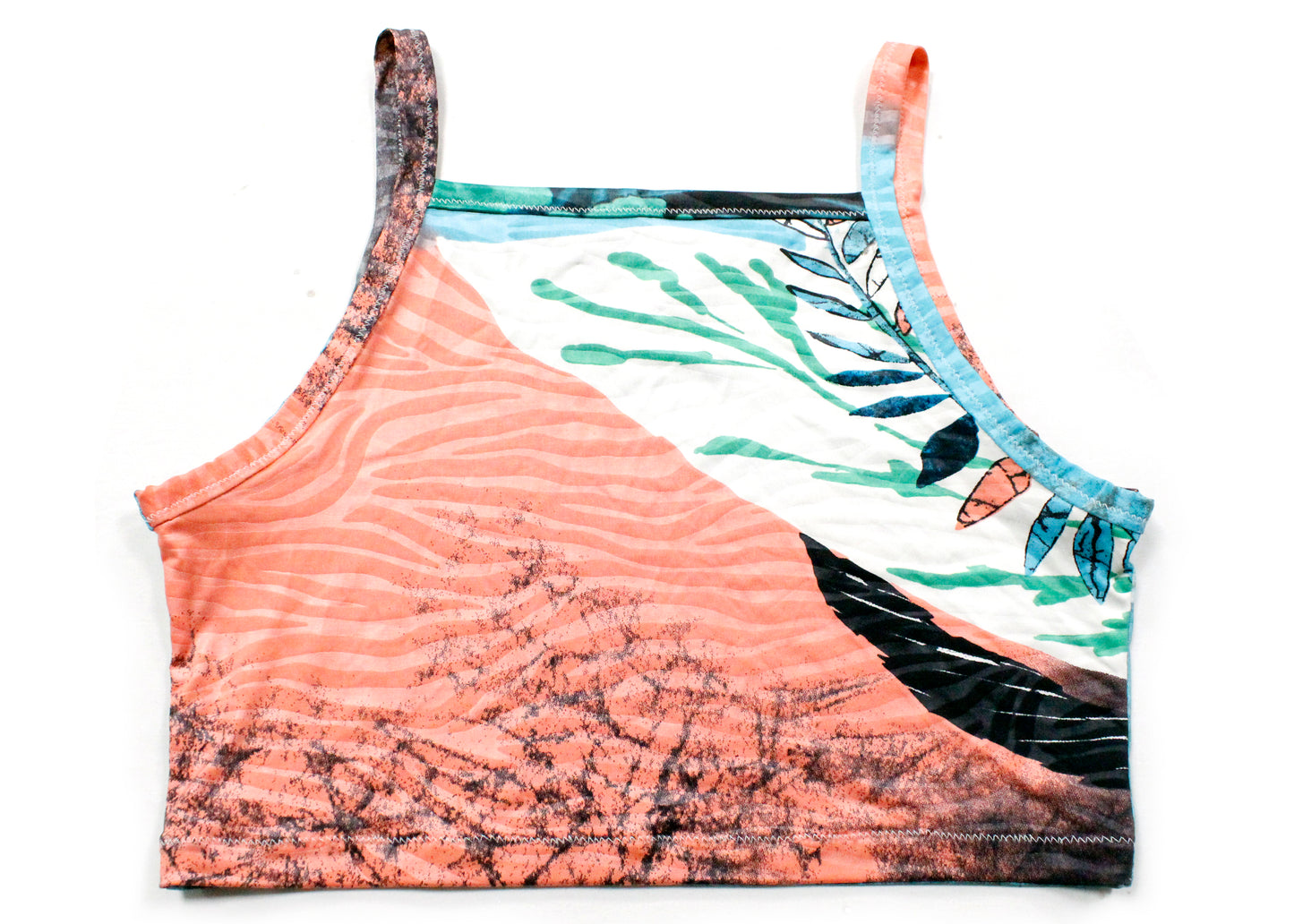 Quattro Crop Tank in Tropicalia