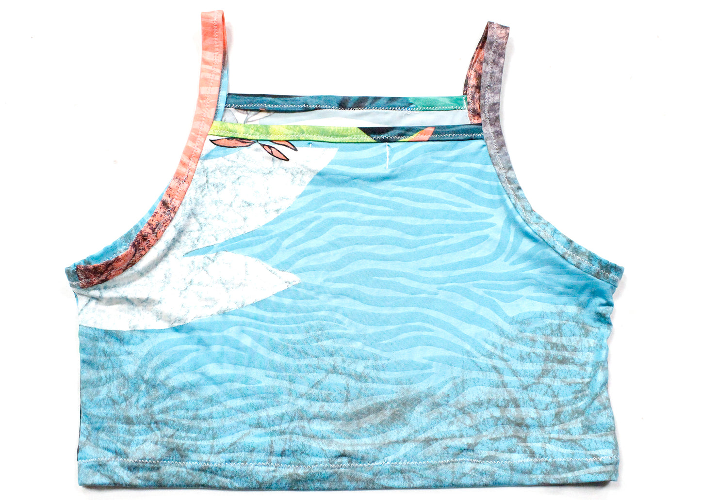 Quattro Crop Tank in Tropicalia