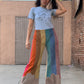 Raya Rainbow Corduroy Pants with Clouds