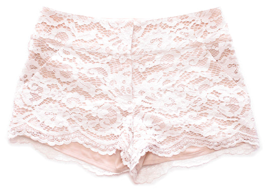 Marciano White Lace Hotpant Shorts, size XS