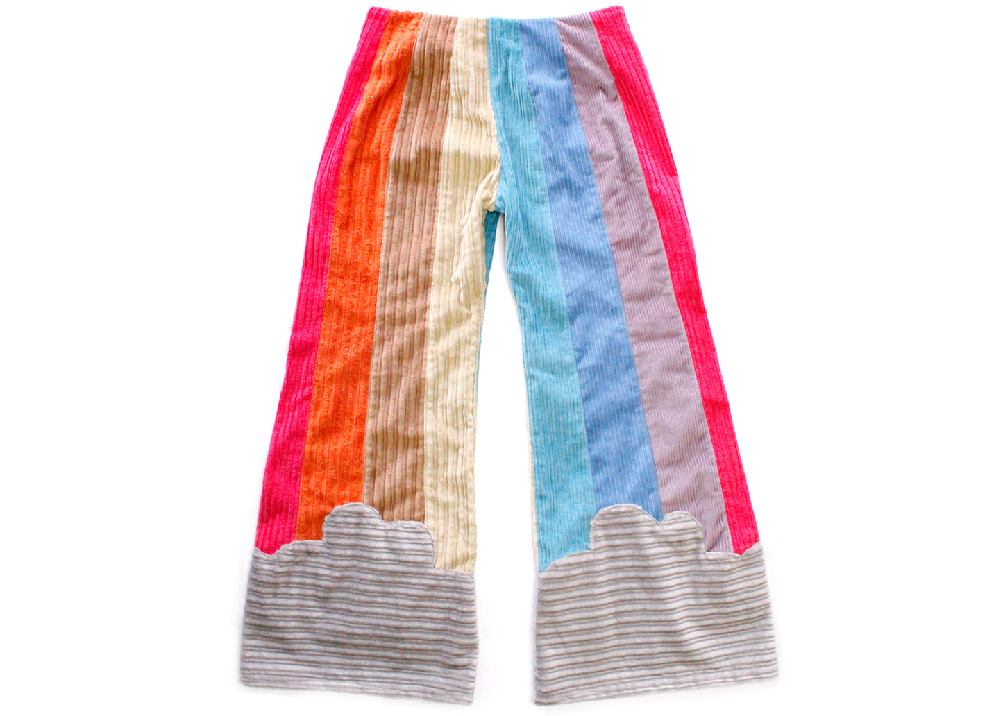 Raya Rainbow Corduroy Pants with Clouds