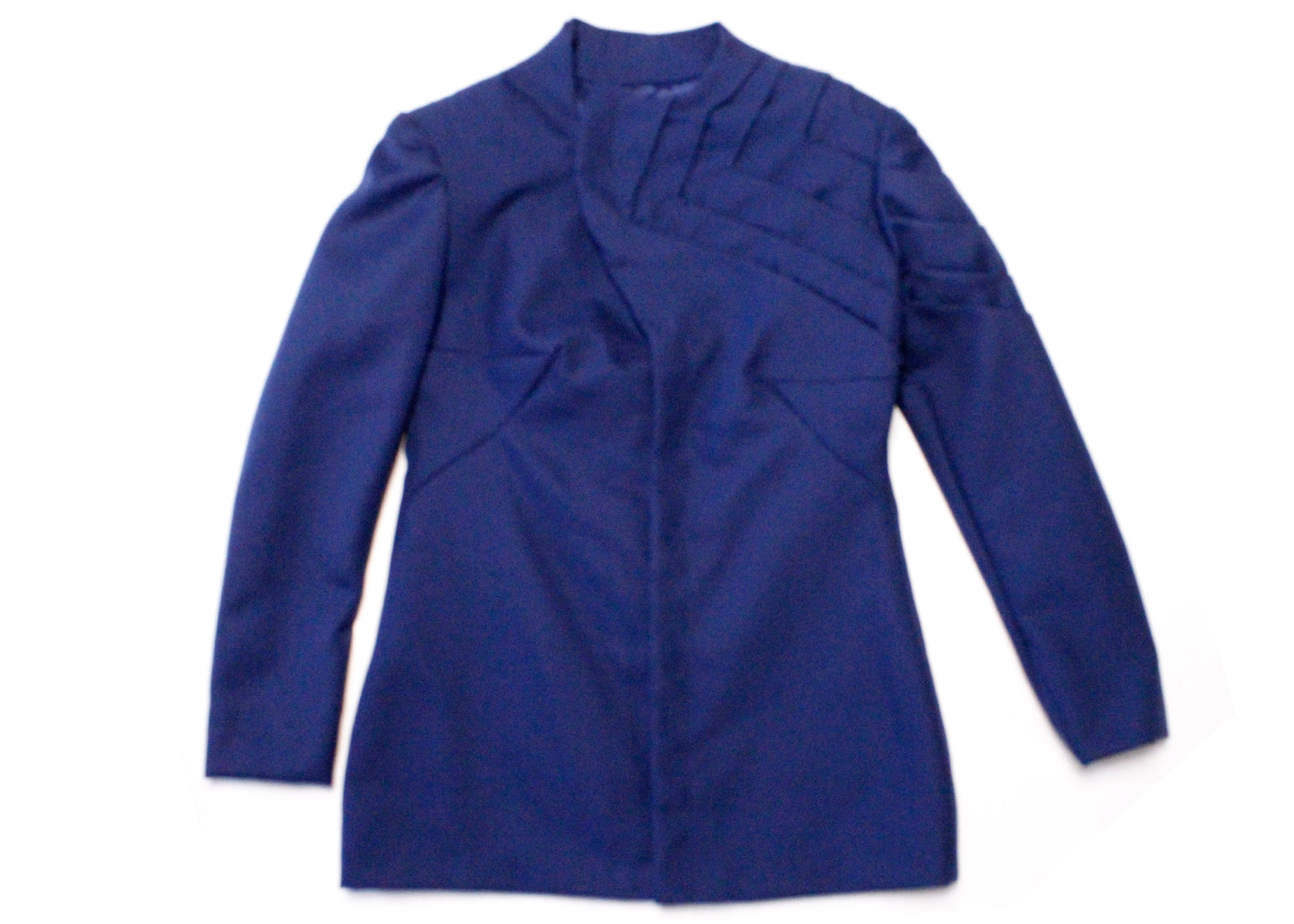 Handmade Futuristic Asymmetrical Navy Blazer