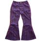 Ziggy Bellbottoms in Blackcurrent Purple Fuzz Stripe