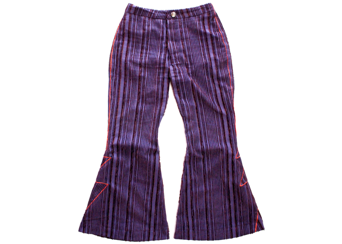 Ziggy Bellbottoms in Blackcurrent Purple Fuzz Stripe