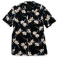 Allsaints Black Floral Cotton/Viscose Short Sleeve Button Down, Size XS