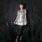 Anahata Mini Dress in Velvet Tin Foil (Made to Order)