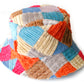 Patchwork Corduroy Reversible Bucket Hat