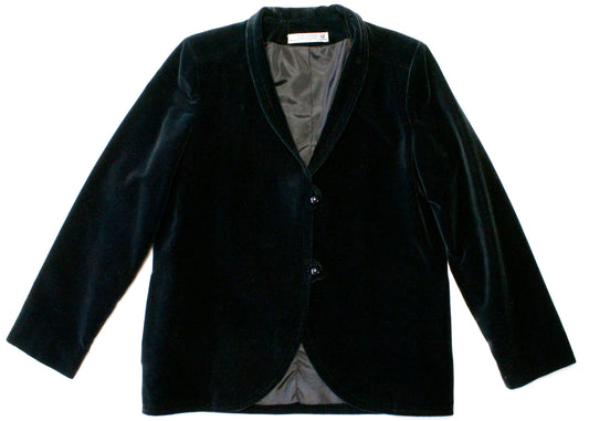 I.Magnin 1980s Black Velour Blazer