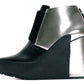 United Nude Uma Oxford Wedges in Dark Silver & Black, Size 36 (US 6)