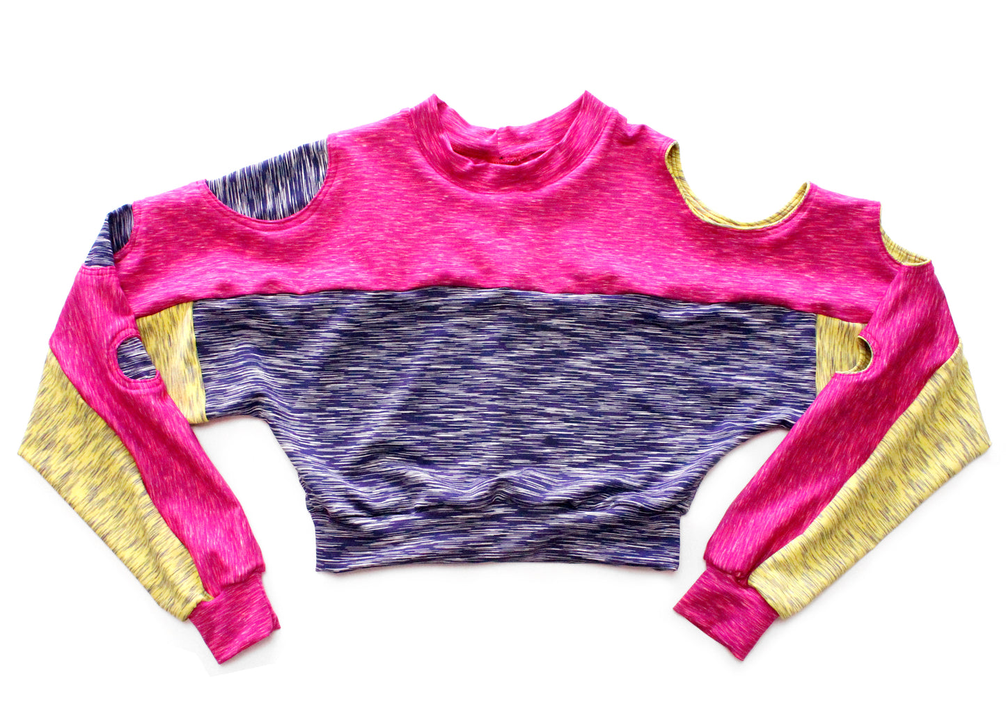 Praxis Concentric Long Sleeve Top In Space Dye Alt Primaries