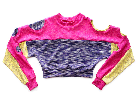 Concentric Praxis Long Sleeve Top In Space Dye Alt Primaries