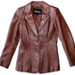 Wilson Leather Vintage Brown Blazer Style Jacket with Diamond Accents