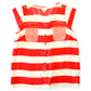 Odille Red & White Stripe Cap Sleeve Blouse Size 6