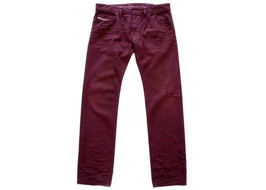 Diesel Size 34 Safado Lunar New Year Capsule Straight Leg Maroon Jeans