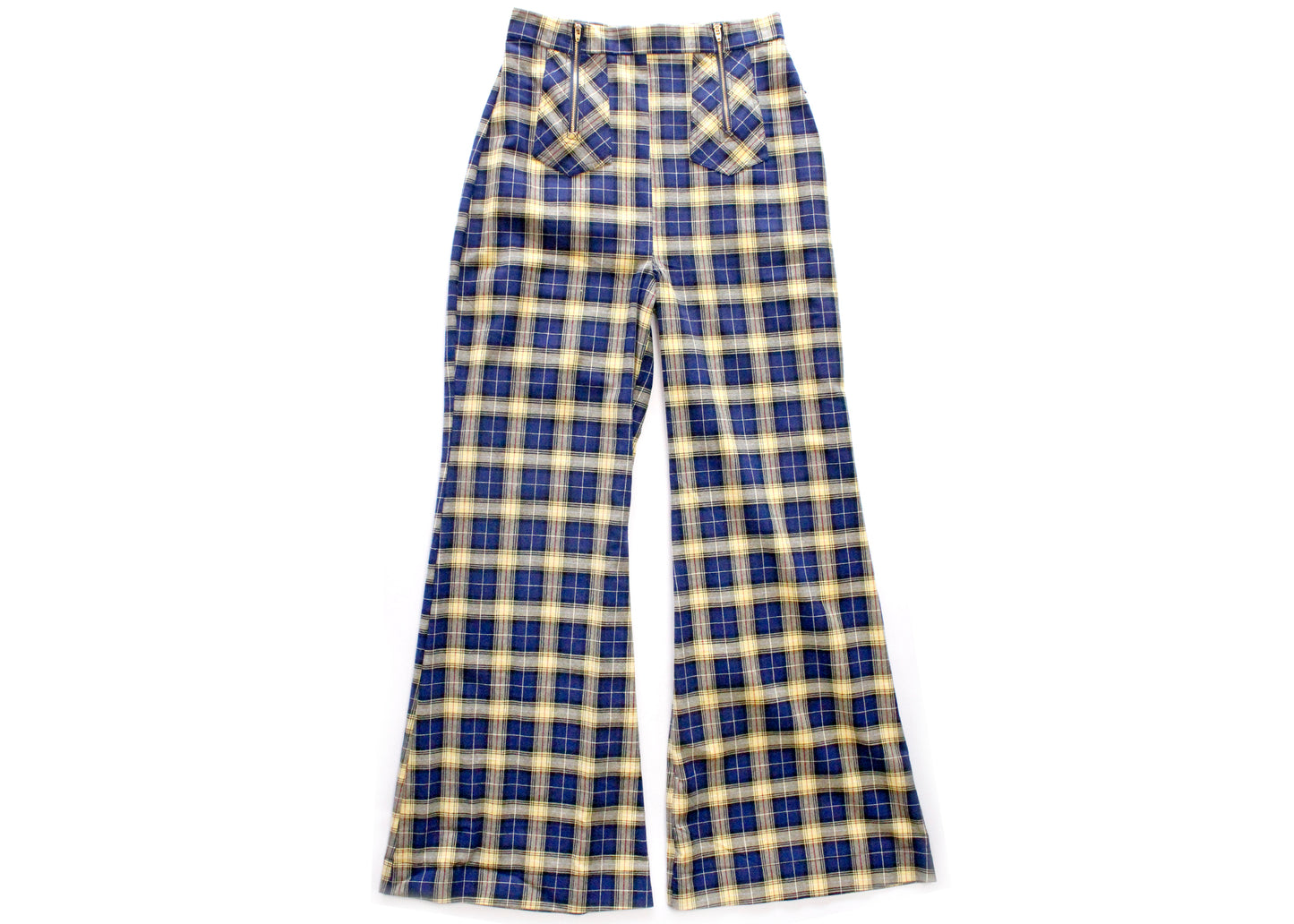 Nemisis Trousers In Blueberry Lemon Plaid