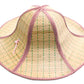 Six Panel Folding Bell Shaped Tan Straw Hat