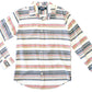 Ezekiel Size S Faded Horizontal Primary Stripe Long Sleeve Button Down