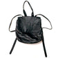 Clyde Room Backpack in Black Leather