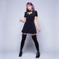 Anahata Mini Dress in Black Velvet (Made to Order)