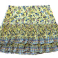 BCBG Max Azria Green Floral Pleated Mini Skirt