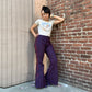 Ziggy Bellbottoms in Blackcurrent Purple Fuzz Stripe