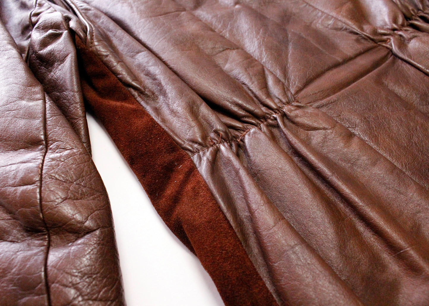 Wheels of Man Vintage Brown Leather & Suede Moto Jacket