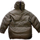 Phat Farm Army Green Puffer Coat Down Filled Parka with Detachable Coyote Fur Hood Trim