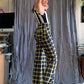 Nemisis Trousers In Blueberry Lemon Plaid