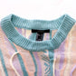 Forever 21 Very ‘80s Pastel Coogi Style Funky Knit Sweater, size Small