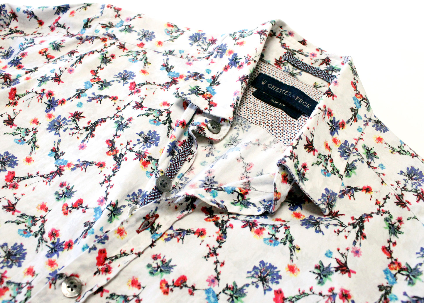 Chester & Peck Size S Long Sleeve Floral Button Down