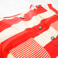 Odille Red & White Stripe Cap Sleeve Blouse Size 6