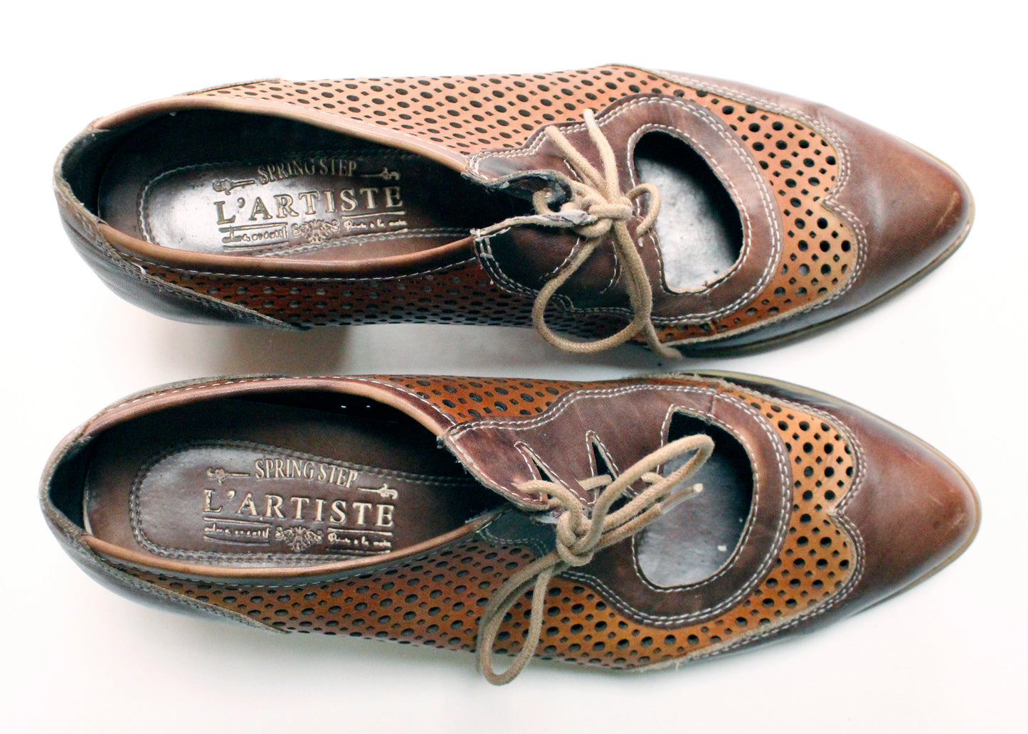 Springstep L'Artiste "Gabriel" Brown Leather Shoes, Size 42