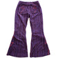 Ziggy Bellbottoms in Blackcurrent Purple Fuzz Stripe