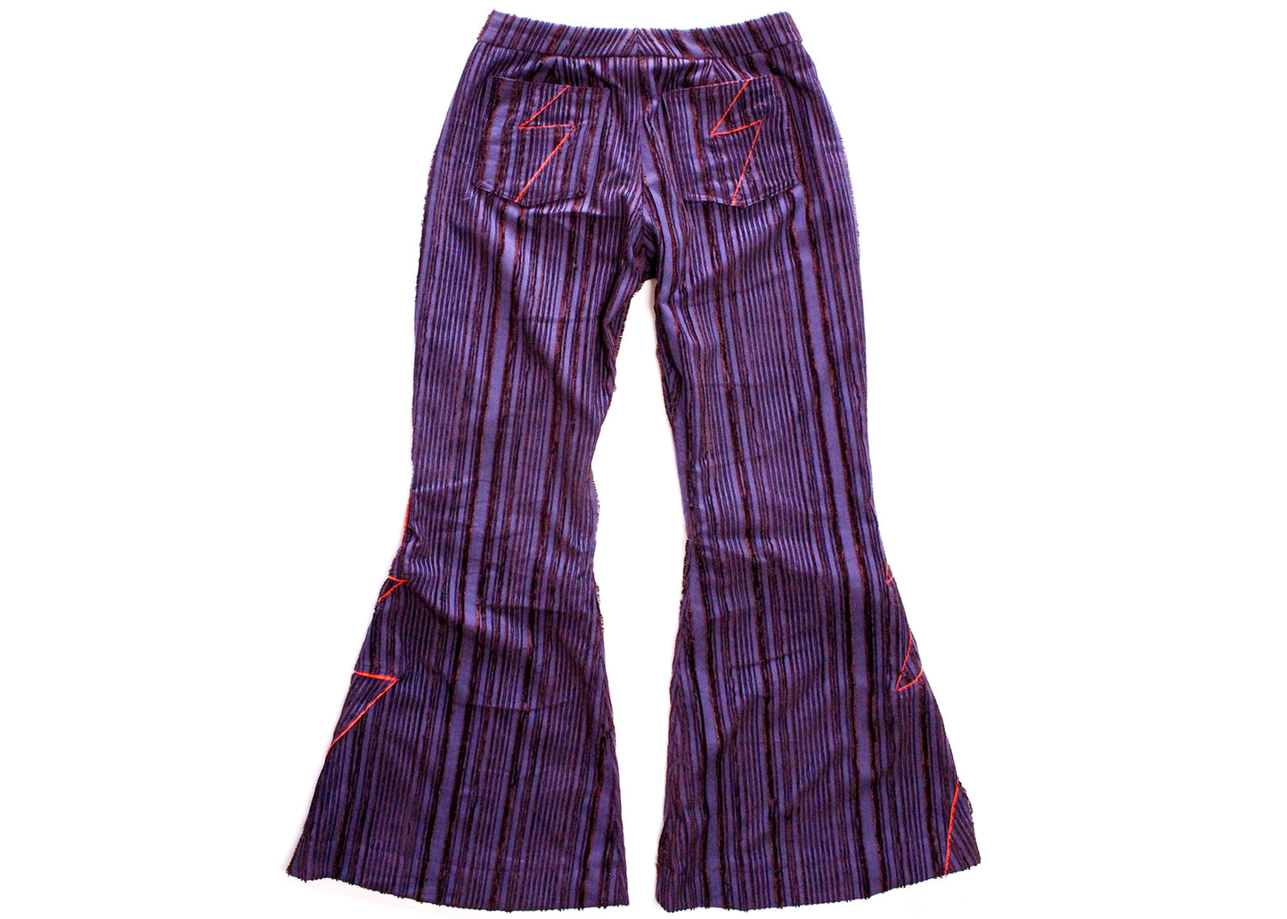 Ziggy Bellbottoms in Blackcurrent Purple Fuzz Stripe