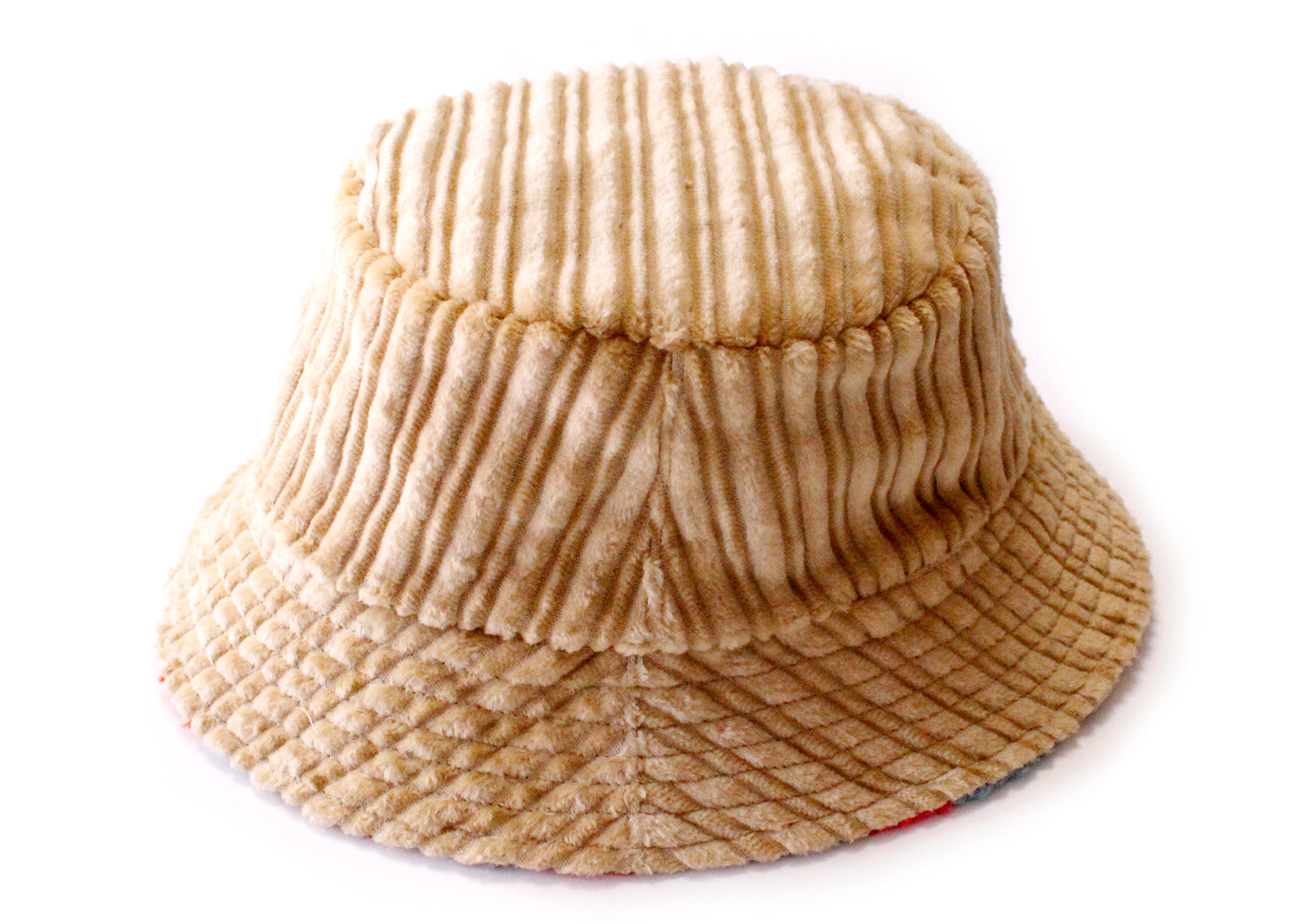 Patchwork Corduroy Reversible Bucket Hat