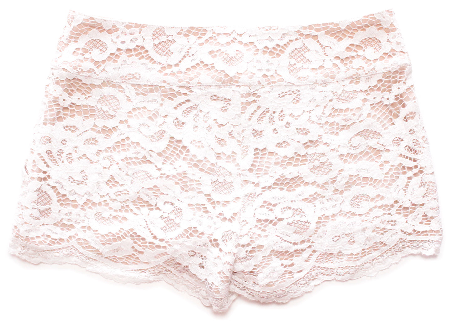 Marciano White Lace Hotpant Shorts, size XS