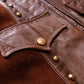 Wheels of Man Vintage Brown Leather & Suede Moto Jacket