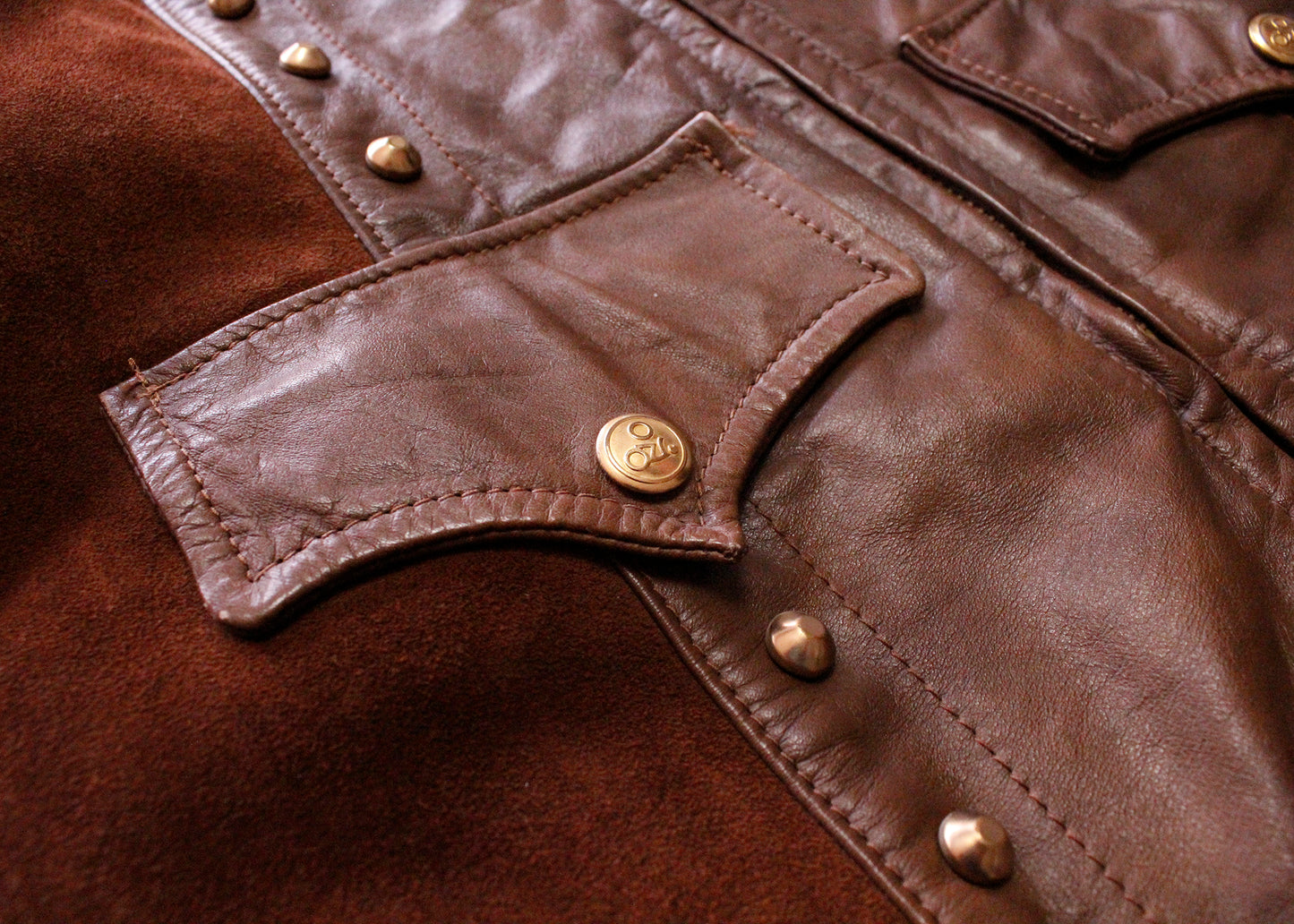 Wheels of Man Vintage Brown Leather & Suede Moto Jacket