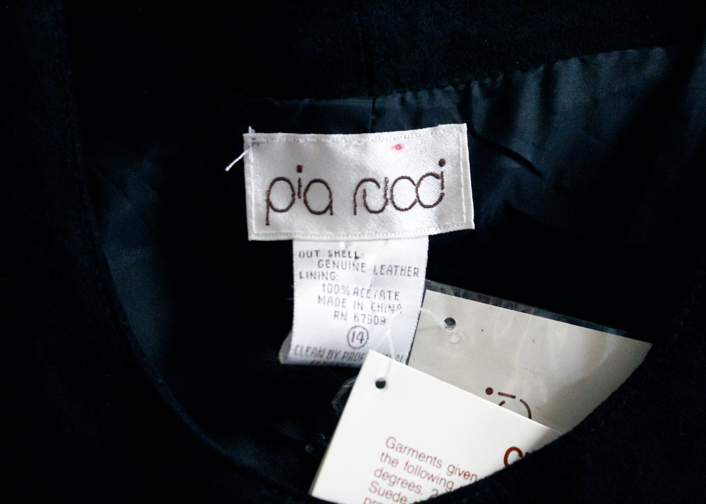 Pia Rucci ‘80s - ‘90s Dead Stock Black Suede Button Front Jumper