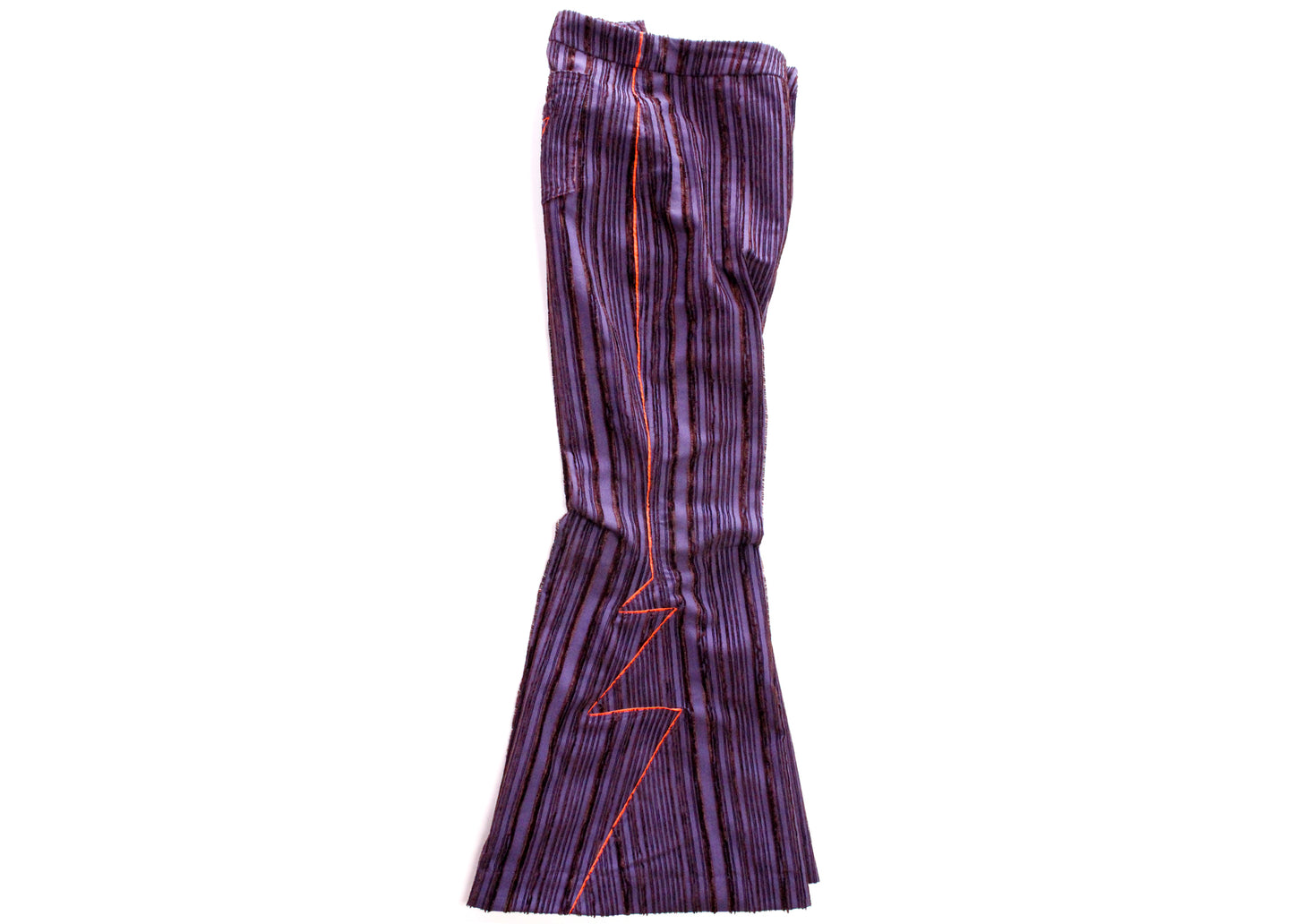 Ziggy Bellbottoms in Blackcurrent Purple Fuzz Stripe