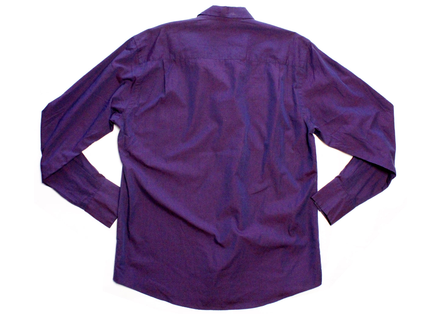 BCBG Max Azria Iridescent Purple Long Sleeve Button Down Dress Shirt, Size L