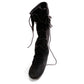 Minnetonka Moccasins Black Suede Fringe Knee High Lace Up Boots, Size 10