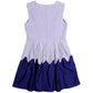 JMJB Blue Herringbone Pleated Sleeveless Jumper